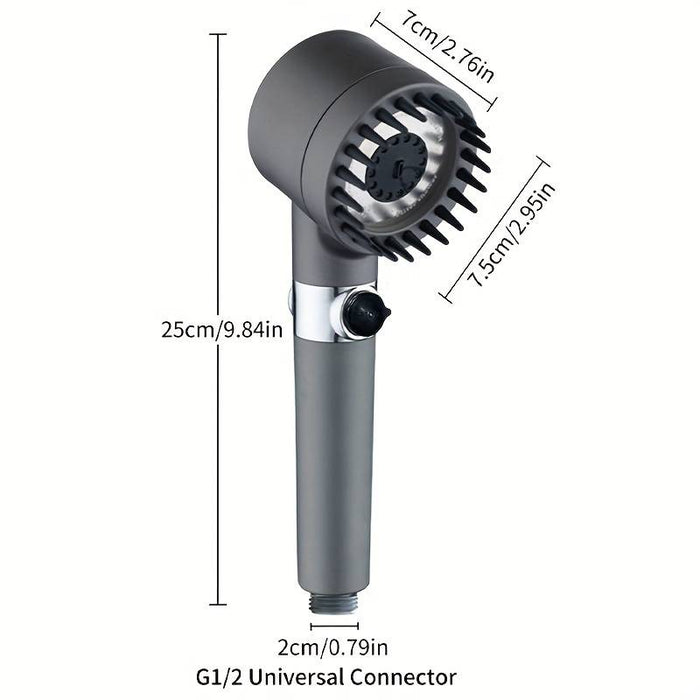 Cap de dus multifunctional de inalta presiune, reglare cu un singur buton, cu functie pentru masaj facial sau capilar