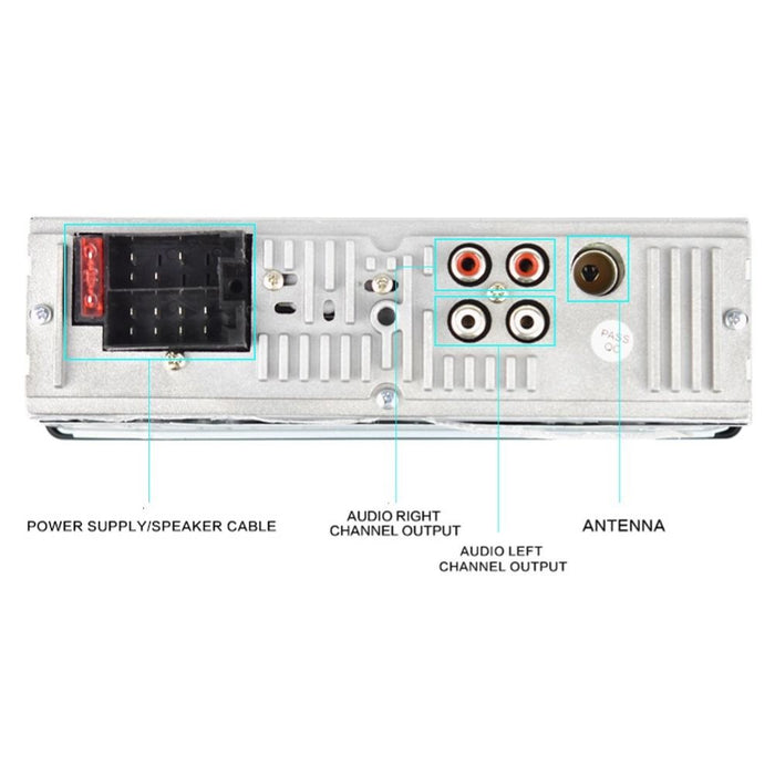 Casetofon Auto, 4x60W cu Bluetooth, Telefon, Radio, MP3, AUX, Slot Card MicroSD, Telecomanda, Negru