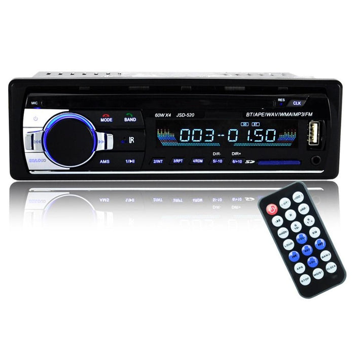 Auto Cassette, 4x60w με Bluetooth, τηλέφωνο, ραδιόφωνο, MP3, AUX, υποδοχή κάρτας microSD, Remote, Black