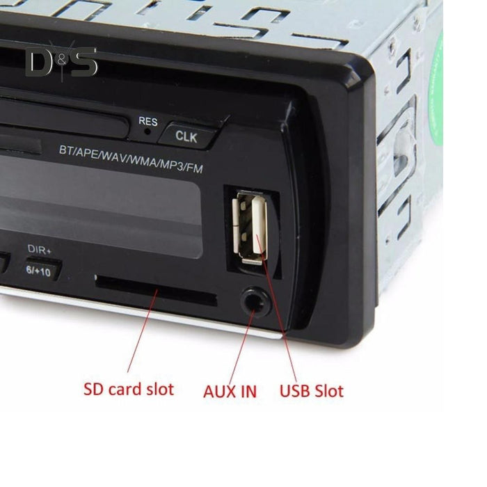 Casetofon Auto, 4x60W cu Bluetooth, Telefon, Radio, MP3, AUX, Slot Card MicroSD, Telecomanda, Negru