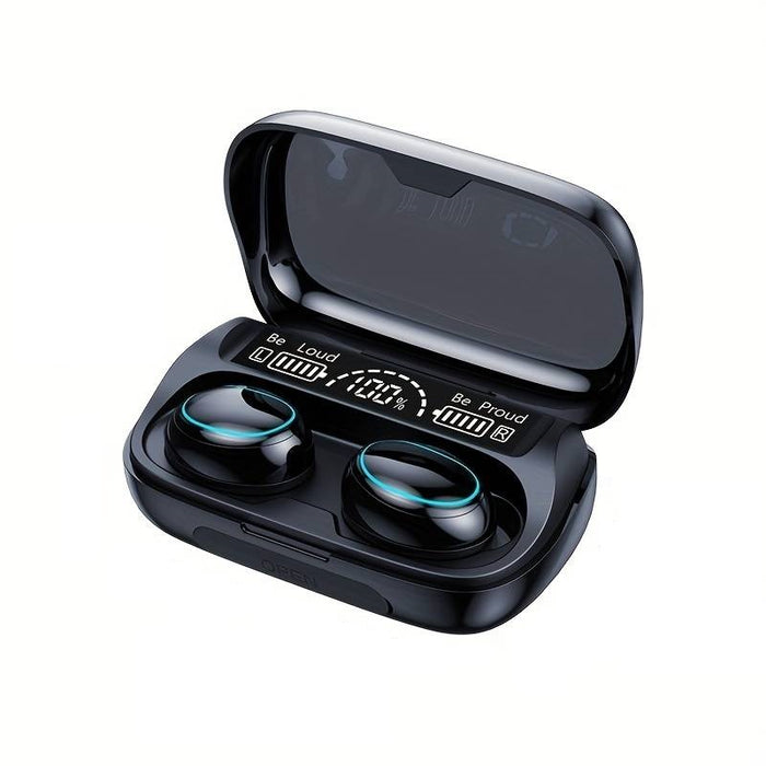 Уши Bluetooth слушалки, безжични, докосване, звук, стерео, черно