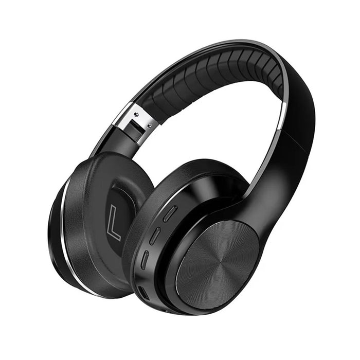 Casti wireless over the ear, pliabile, bluetooth, microfon, autonomie 11h, radio, HiFi, noise canceling, negru