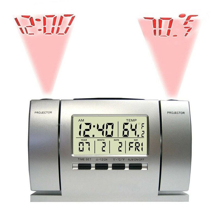 Часовник в стаята с час на проекция и температура