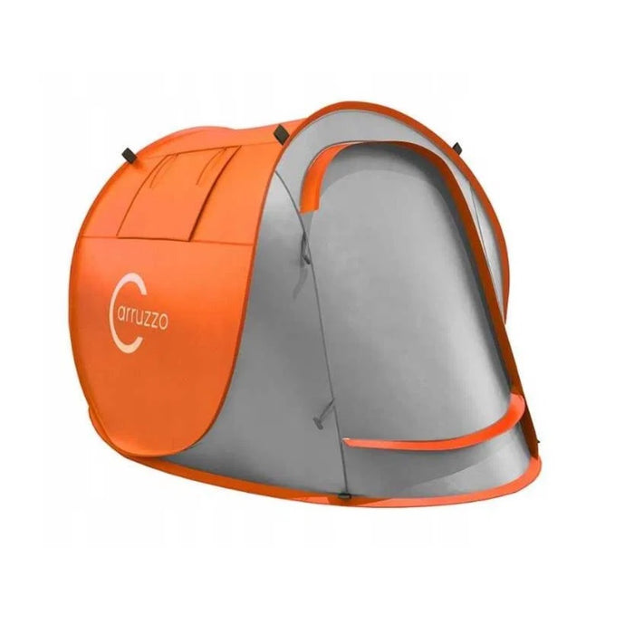 Cort pliabil Carruzzo cu protectie UV, pentru plaja sau camping, 210x130x90cm, portocaliu cu gri