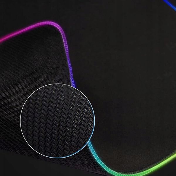 Mousepad de gaming cu iluminare LED RGB 7 Culori, Negru - 3 | YEO