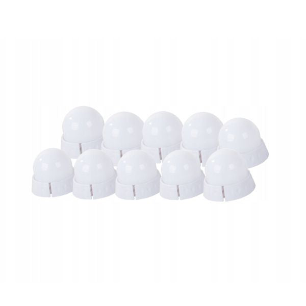 Set 10 becuri LED pentru oglinda cu dimmer, 3 nuante de culoare, prindere cu ventuze sau adeziv