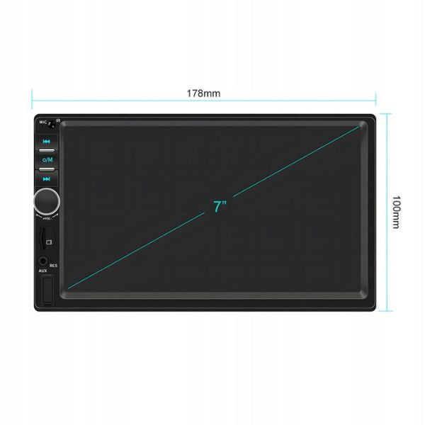 Multimedia auto cu display LCD tactil de 7”,Telecomanda inclusa - 2 | YEO