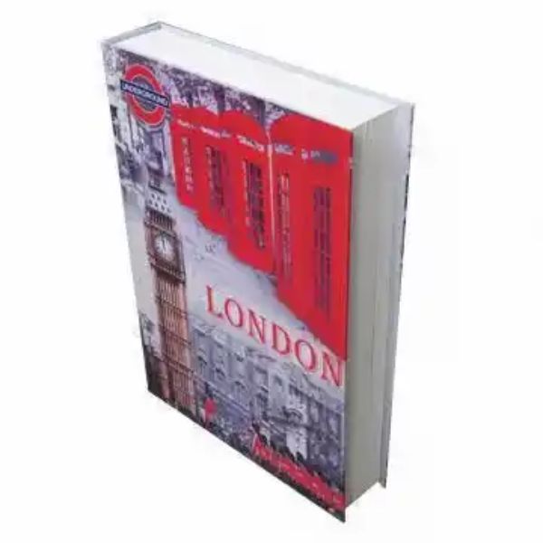 Seif tip carte cu design Londra Big Ben, Prevazut cu 2 chei