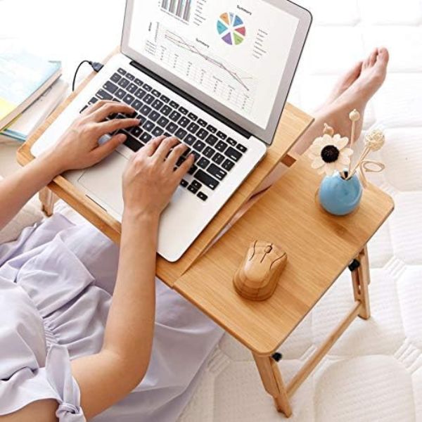 Masa suport pentru laptop din lemn de bambus