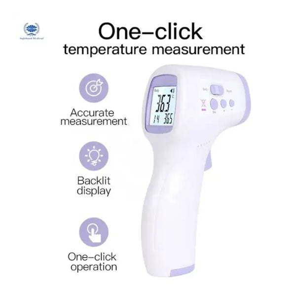 Termometru digital pentru corp, tip pistol cu infrarosu, fara contact , afisaj LCD