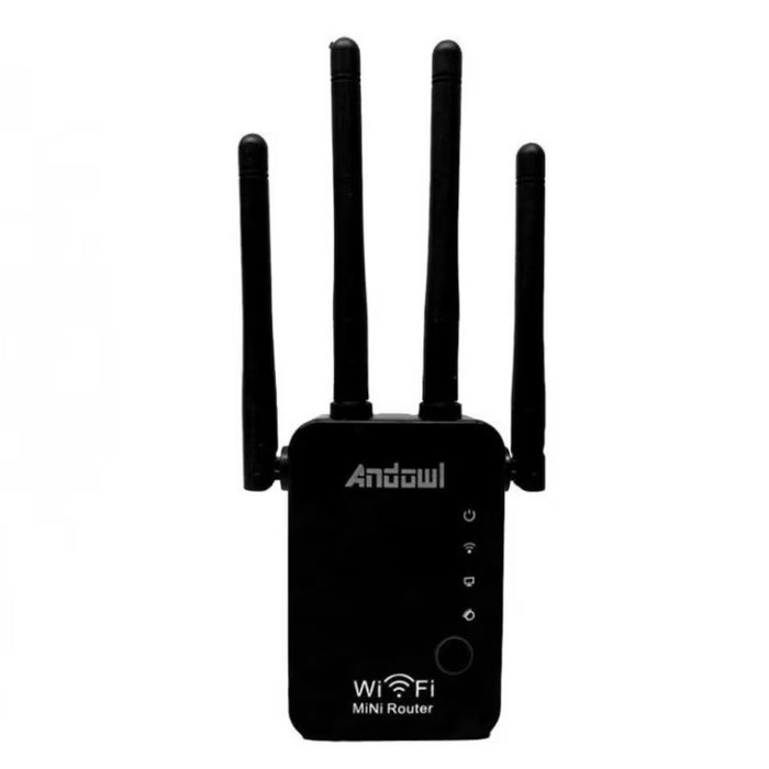 Extender WiFi cu o singur banda 2,4 GHz, 300Mbps, negru