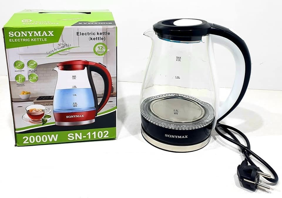 Can-Fierbator Electric, Wireless, με ισχύ 2000W, και χωρητικότητα 2L, γυαλί, ανοξείδωτο χάλυβα και πλαστικό