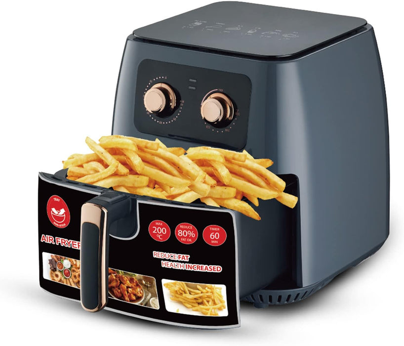 Friteuza cu aer cald RAF 5294, 8L, 1700W, gri inchis