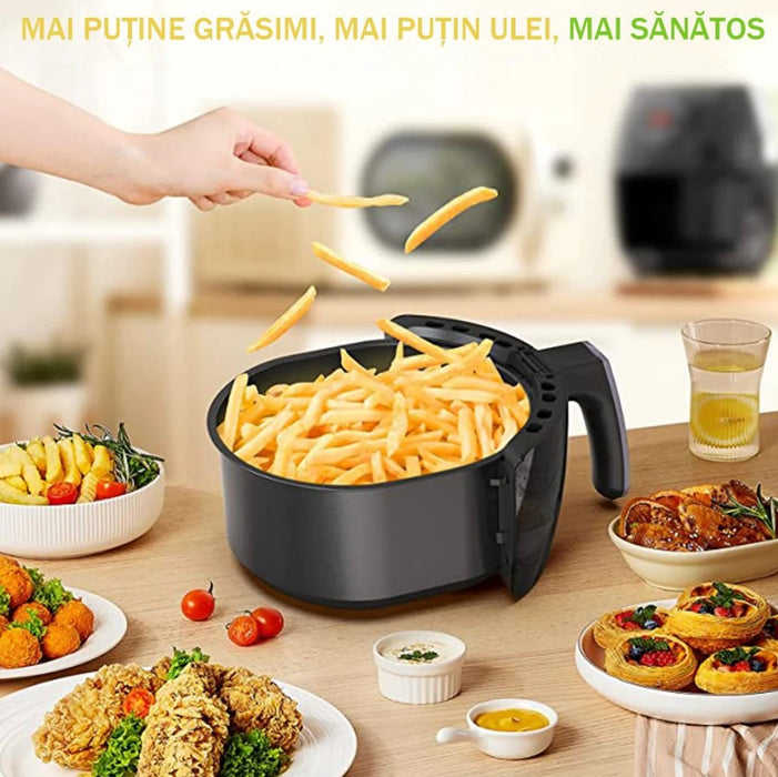 Hot Air Fryer, RAF 5319, Χωρίς λάδι, χωρητικότητα 8L, 1800W, μαύρο ασθενή