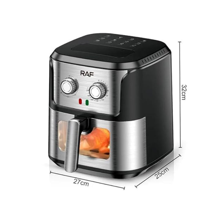 Electric Fryer με RAF-5329, 1600W, 6.8L, Black-Silver