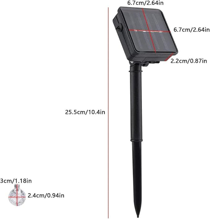 Solar Ghirland с 20 RGB светодиоди, IP44, 4.85m, черен кабел