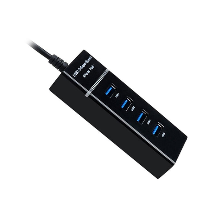 Hub USB cu 4 proturi USB 3.0, ultra slim, incarcare sau transfer de date, 5Gbps, negru