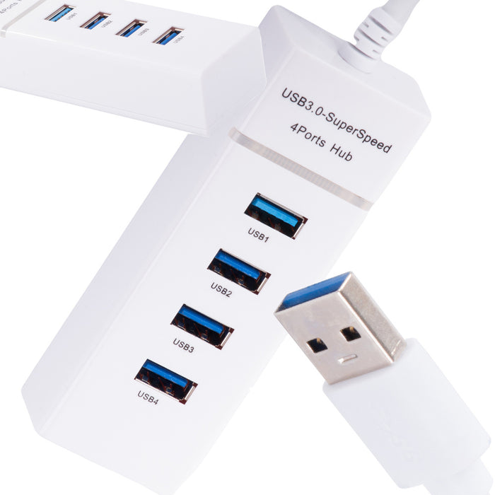 Hub USB cu 4 porturi USB 3.0 viteza transfer de pana la 5Gbps