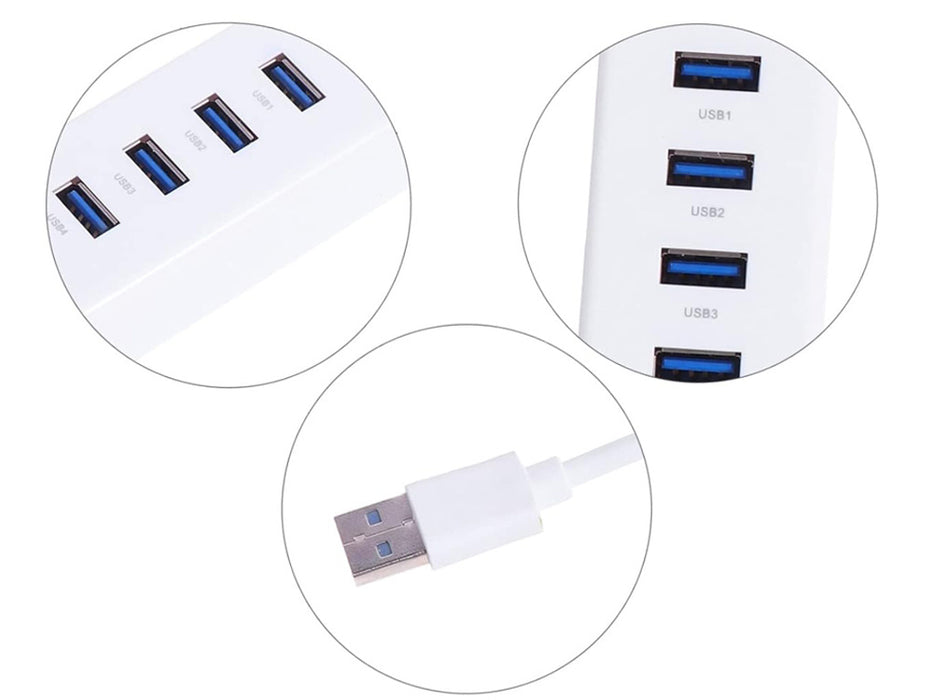 USB главина с 4 порта USB 3.0 скорост прехвърляне до 5Gbps