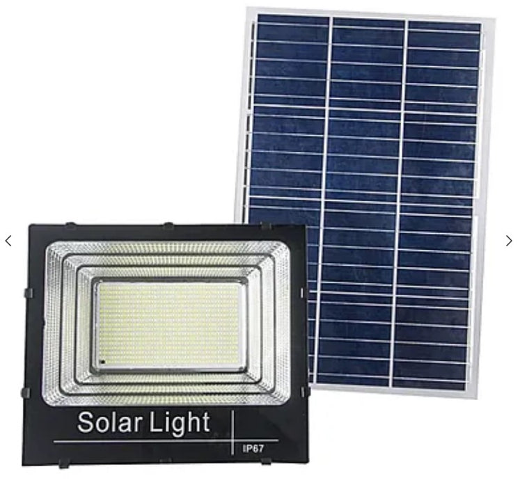 KIT Proiector 200w LED DIMABIL JORTAN cu Panou Solar INDIVIDUAL si Telecomanda