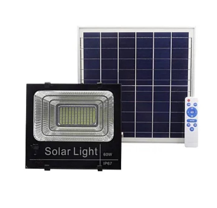 Kit Proiector 60W LED SMD JNI cu Panou Solar Si Telecomanda