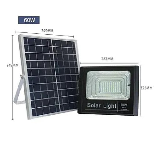 Kit Proiector 60W LED SMD JNI cu Panou Solar Si Telecomanda