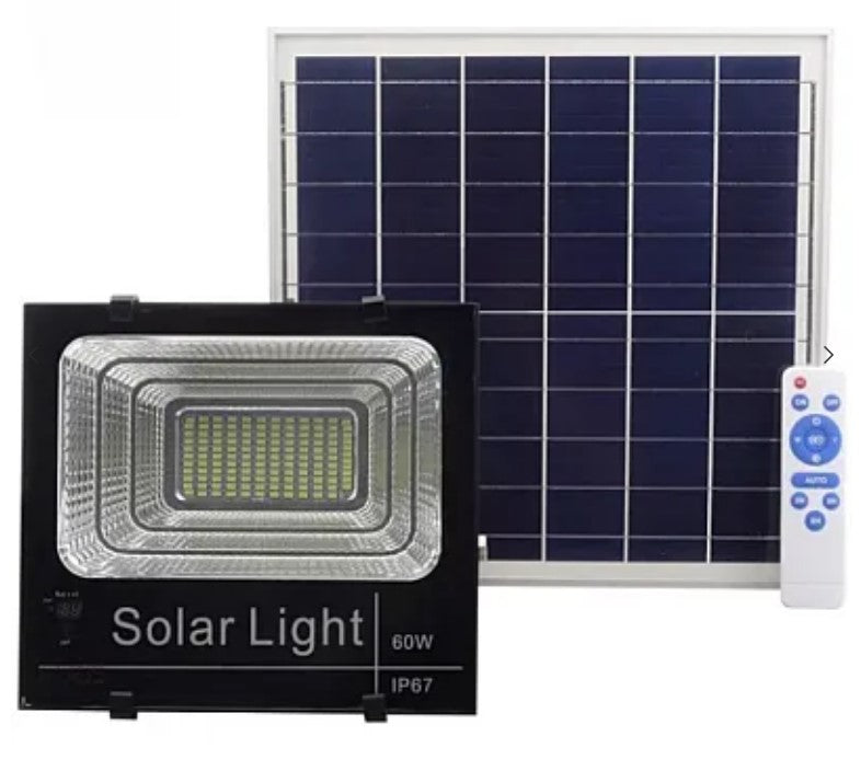 Kit Proiector 60W LED SMD JNI cu Panou Solar Si Telecomanda