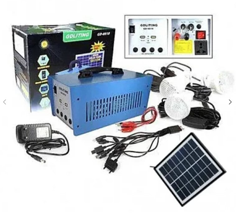 Kit Solar GD-8018 Avansat cu 3 becuri lanterna multifunctionala