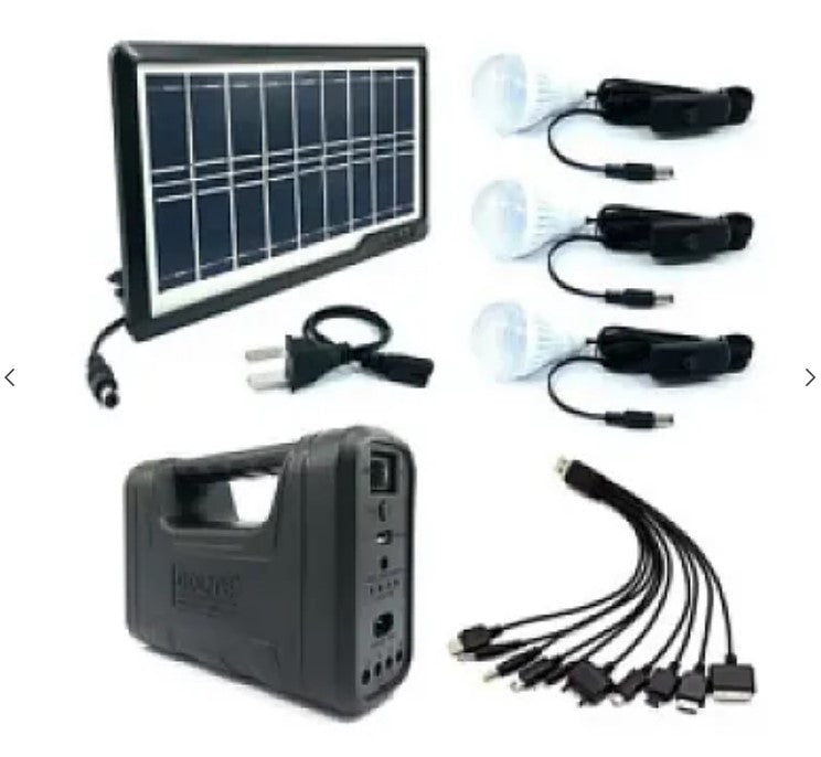 GDPLUS GD-8080 Solar Kit hordozható 3 övvel