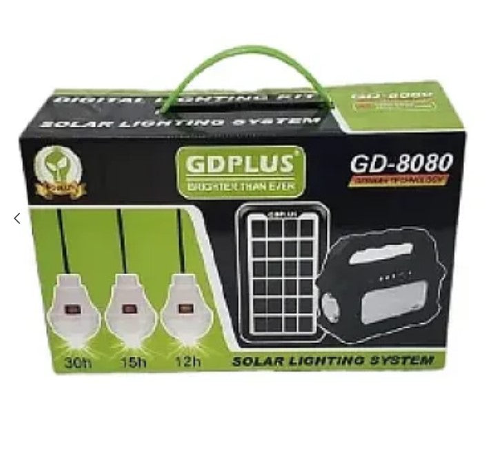 GDPLUS GD-8080 Solar Kit με 3 λαμπτήρες