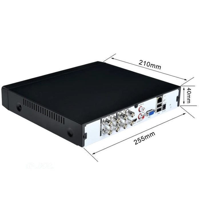 Комплект за наблюдение с DVR рекордер и 4 CCTV AHD CCU FIRE, IP66, HD, 720p, IR, интериор или екстериор, бял