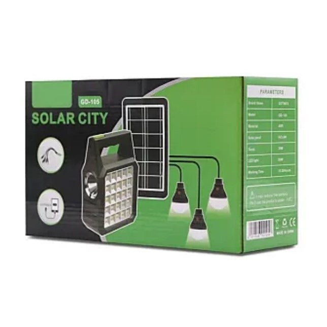 Kit solar GD-105 Lanterna LED multifunctionala cu panou solar