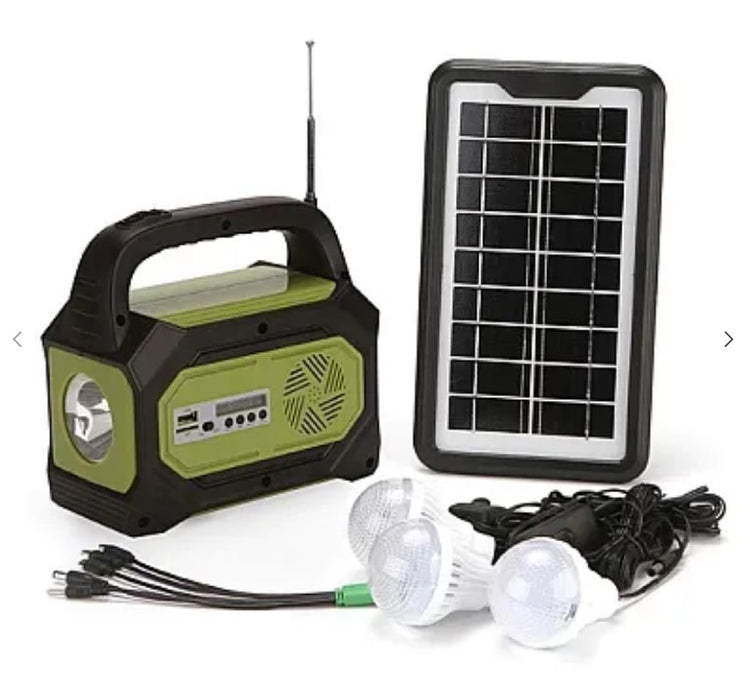 Kit solar camping GD-8073 Radio FM USB lanterne powerbank 3 becuri led