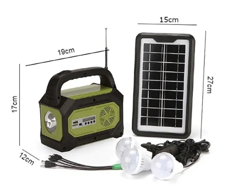 Kit solar camping GD-8073 Radio FM USB lanterne powerbank 3 becuri led