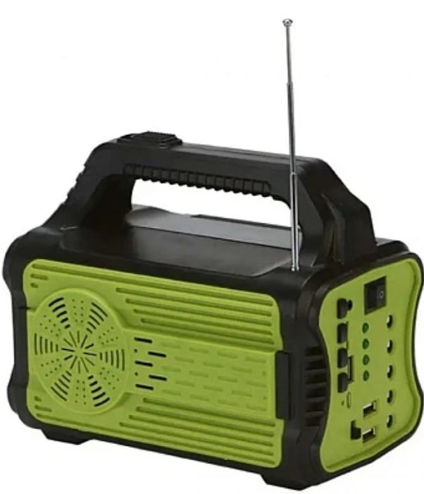 Kit solar cu Radio FM MP3 Player cu lanterna, powerbank 10000mAh, 4 becuri LED