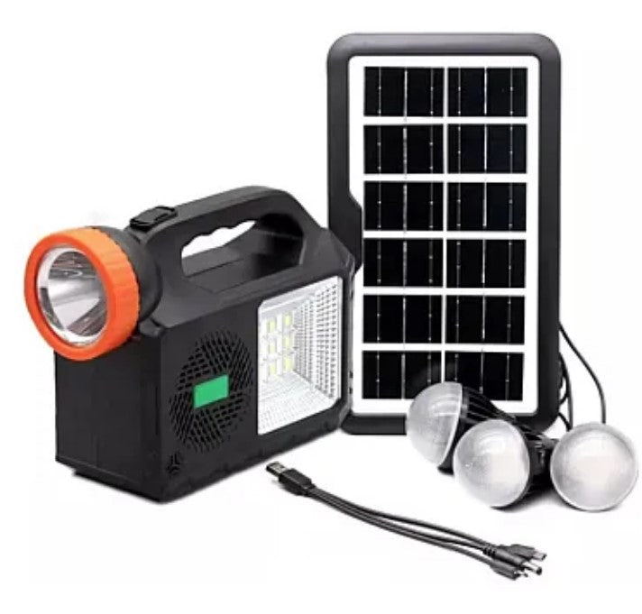 Kit solar de iluminare GD Times GD-102 cu 3 becuri