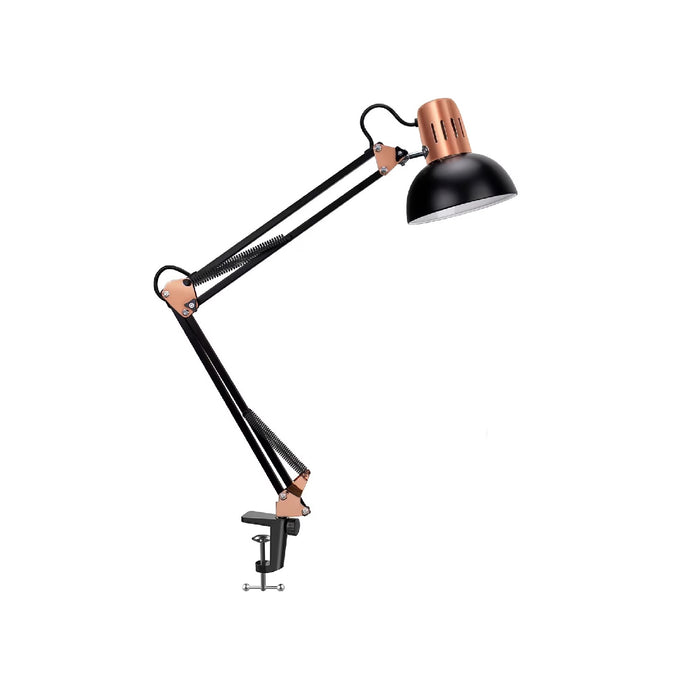 Lampa LED de birou, cu clema/baza, reglabila, 74cm inaltima, E27, cu bec de 8W inclus, negru