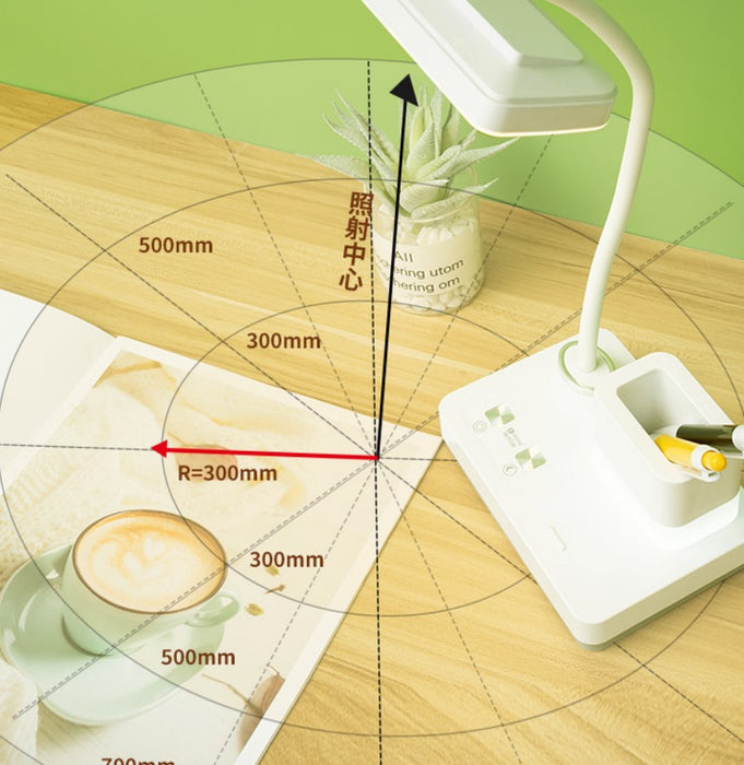 LED LED Model 1945 LAMP για το γραφείο 4W, με στυλό, ρυθμιζόμενες, 3 τρόπους φωτισμού, ασταθή, λευκό