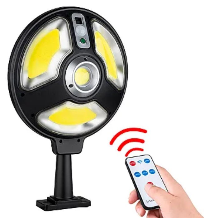 Lampa Solara Rotunda 150 LED 1288A COB 3 Moduri Iluminare + Senzor si Telecomanda