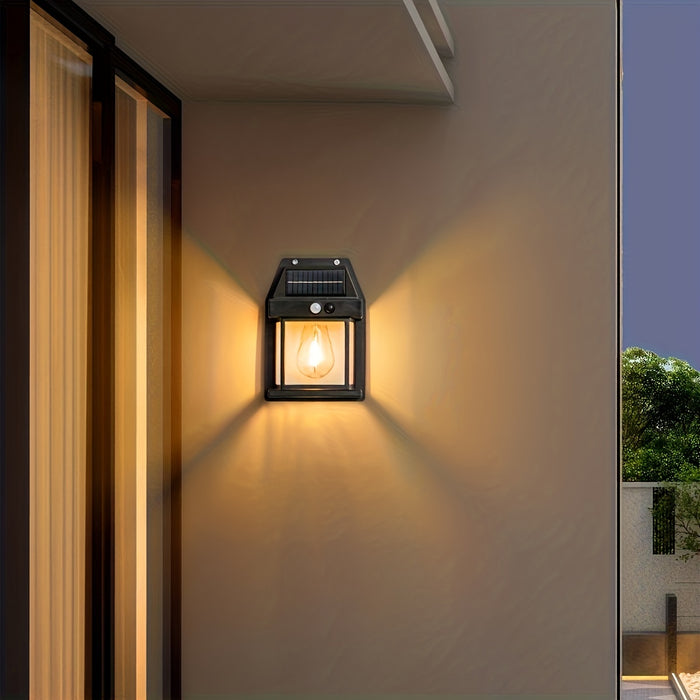Set 3 x Lampi Solare de Perete 2W, 600LM, rezistenta la apa IP65, pentru gradina sau casa, negru