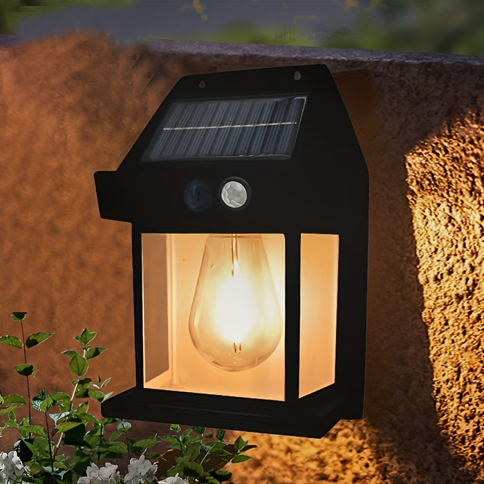 Lampa Solara de Perete 2W, 600LM, rezistenta la apa IP65, pentru gradina sau casa, negru