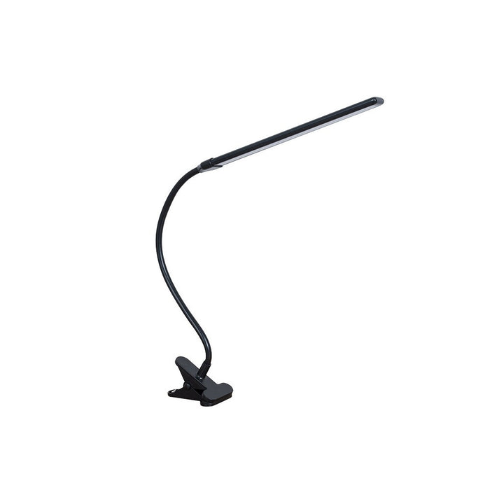 Lampa de birou LED cu clema reglabila, din aluminiu si ABS, incarcare USB, 13W, 50cm, negru