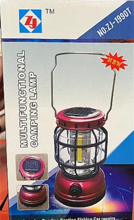 Lampa de camping ZJ-1990T cu incarcare solara in capat