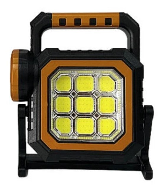 Lampa portabila solara 8030-B cu 1LED + 83 COB si baza tip lanterna, cu maner