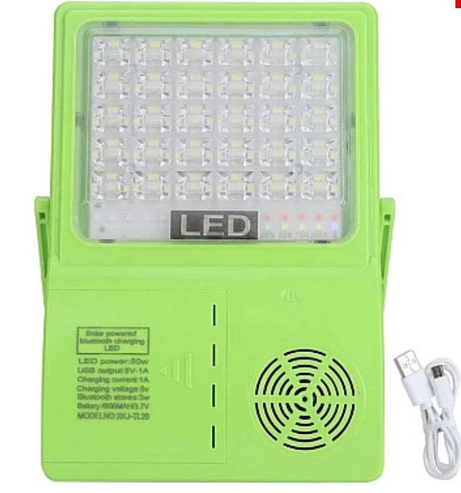 Lampa solara 50W XKJ-TL20 Portabila cu Incarcare si Bluetooth pentru drumetii, camping