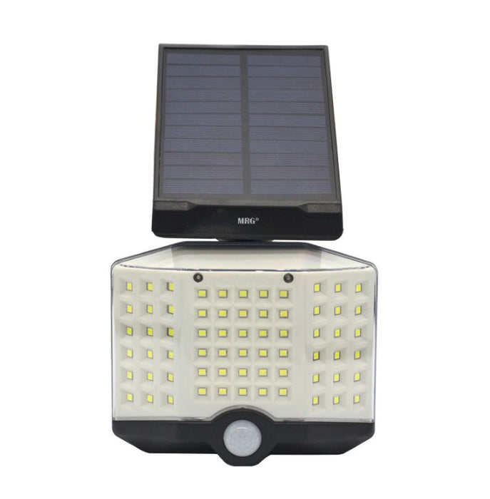 Lampa solara 66 LED, rotativa, cu senzor de miscare YT-66 pentru exterior, montare pe perete, stalp