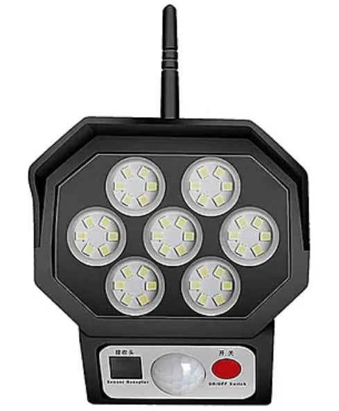 Lampa solara tip camera de supraveghere 35 LED, Senzor de miscare si lumina, cu telecomanda