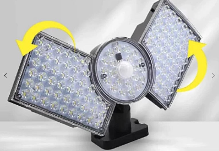 Lampa solara cu 3 casete reglabile senzor de miscare si 112 LED