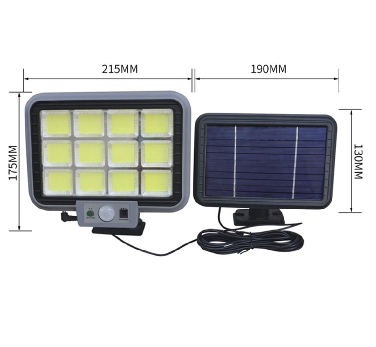 Ηλιακή λυχνία με ηλιακό πίνακα, 40w, 288 LED COB, 12 dials, με 3 τρόπους φωτισμού, τηλεπικοινωνία