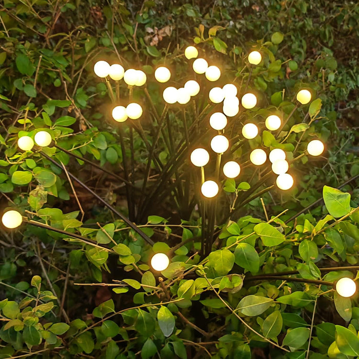 Napenergia kerti lámpa 8 LED -mel, licuric effektus, ip44, 3000k, forró fehér fény